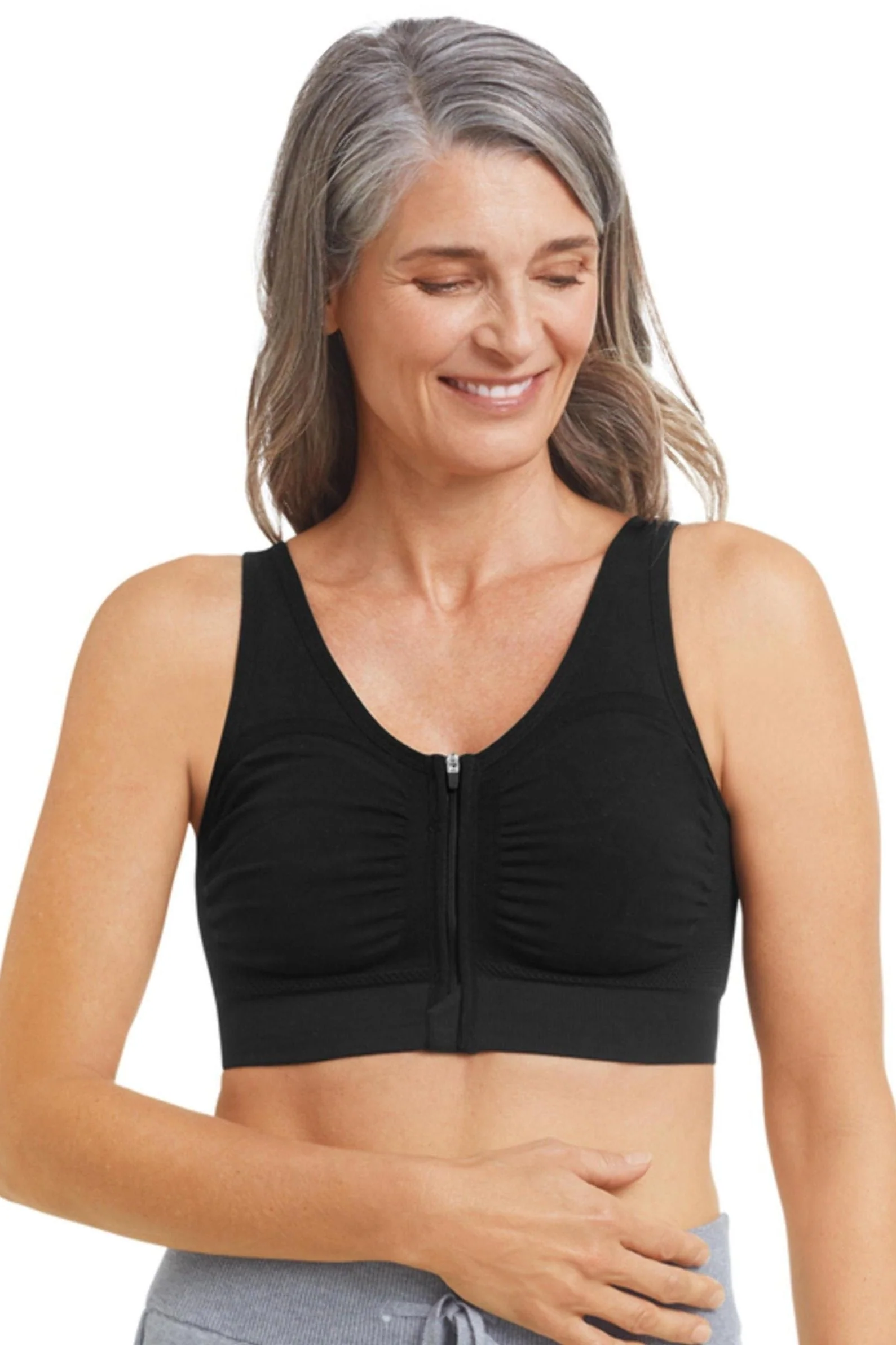 Amoena Emilia Seamless Surgical Mastectomy Bra - Black
