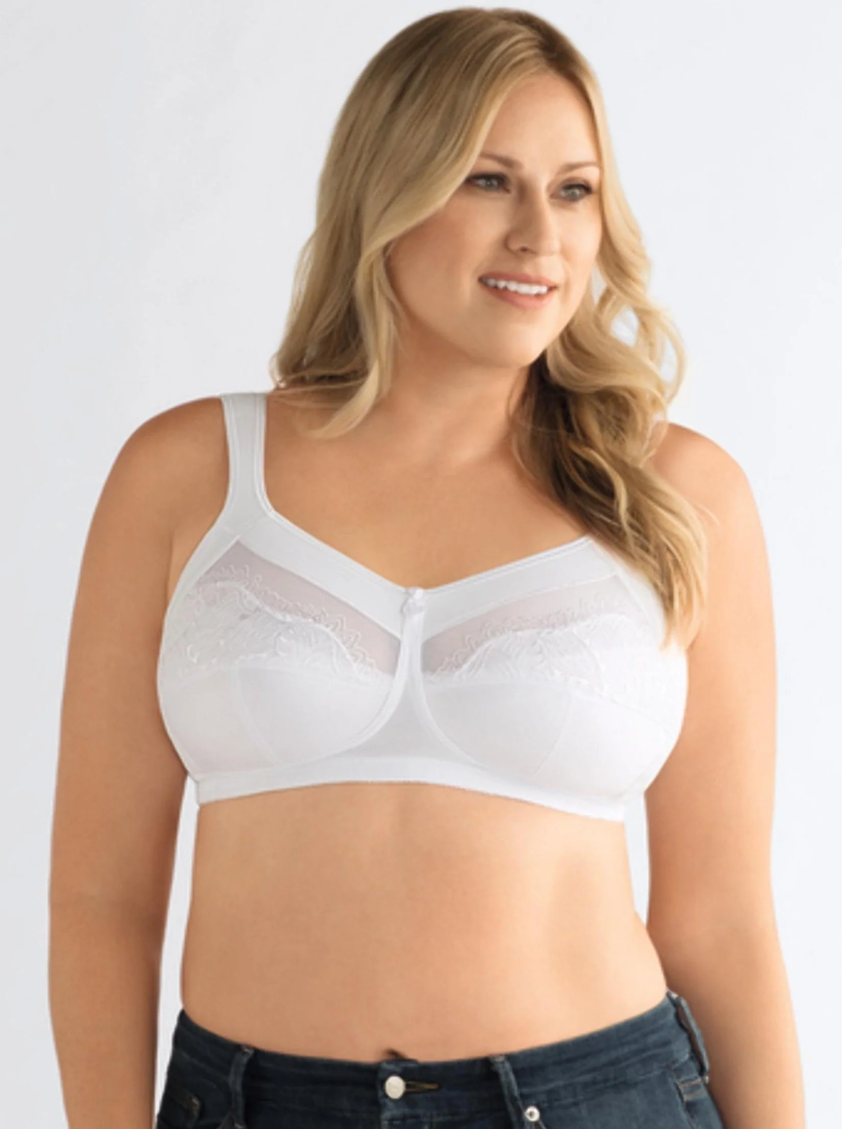 Amoena Isadora  Wire Free Mastectomy Bra - White - Image 2