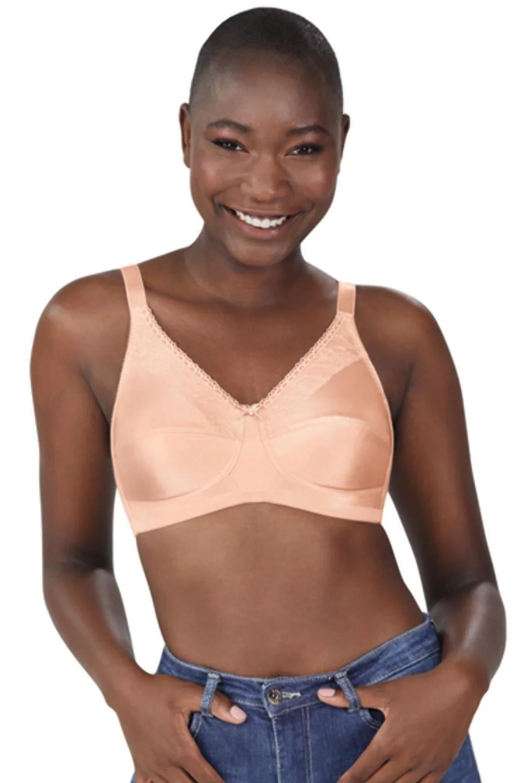 Amoena Nancy Wire Free  Mastectomy Bra - Blush