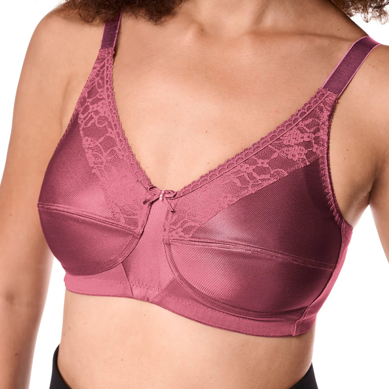 Amoena Nancy Wire Free  Mastectomy Bra - Rouge - Image 3